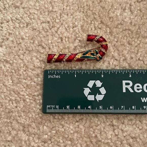 LADIES CANDY CANE BROOCH - Picture 5 of 5